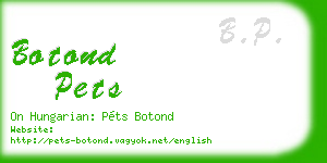 botond pets business card